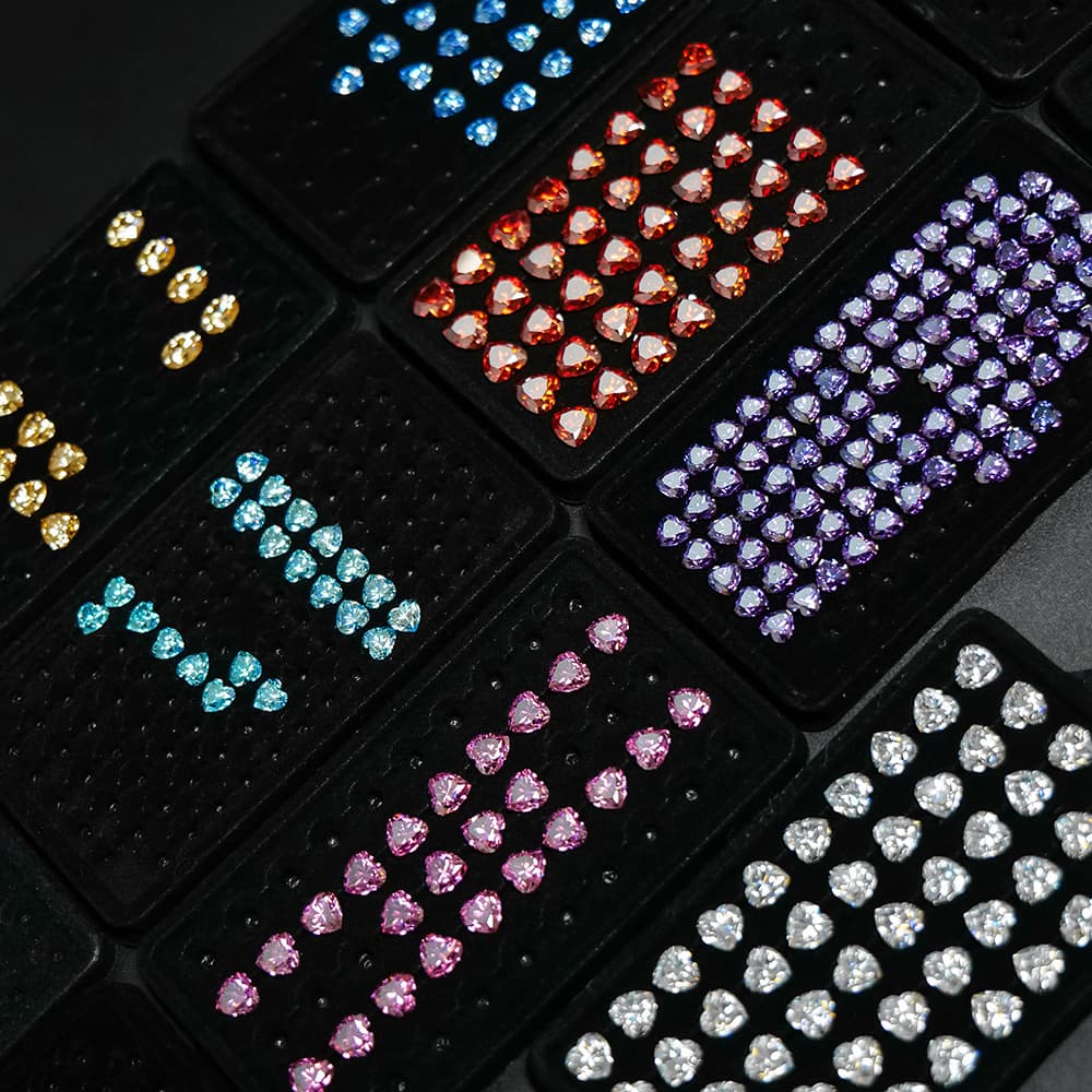 colored stone inventory for earring customization