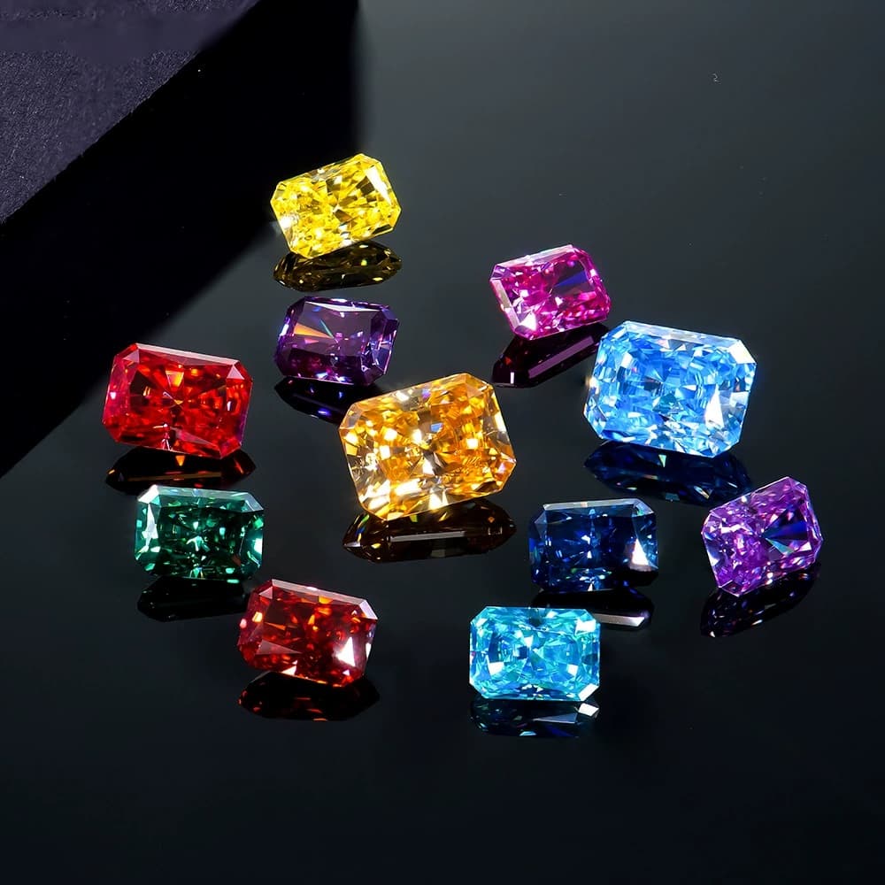 Assorted lab-grown colored gemstones