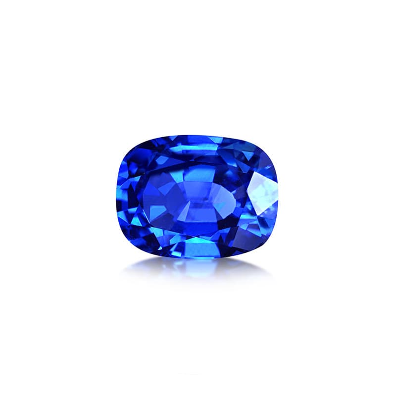 Blue cushion cut lab-grown sapphire for wholesale sourcing